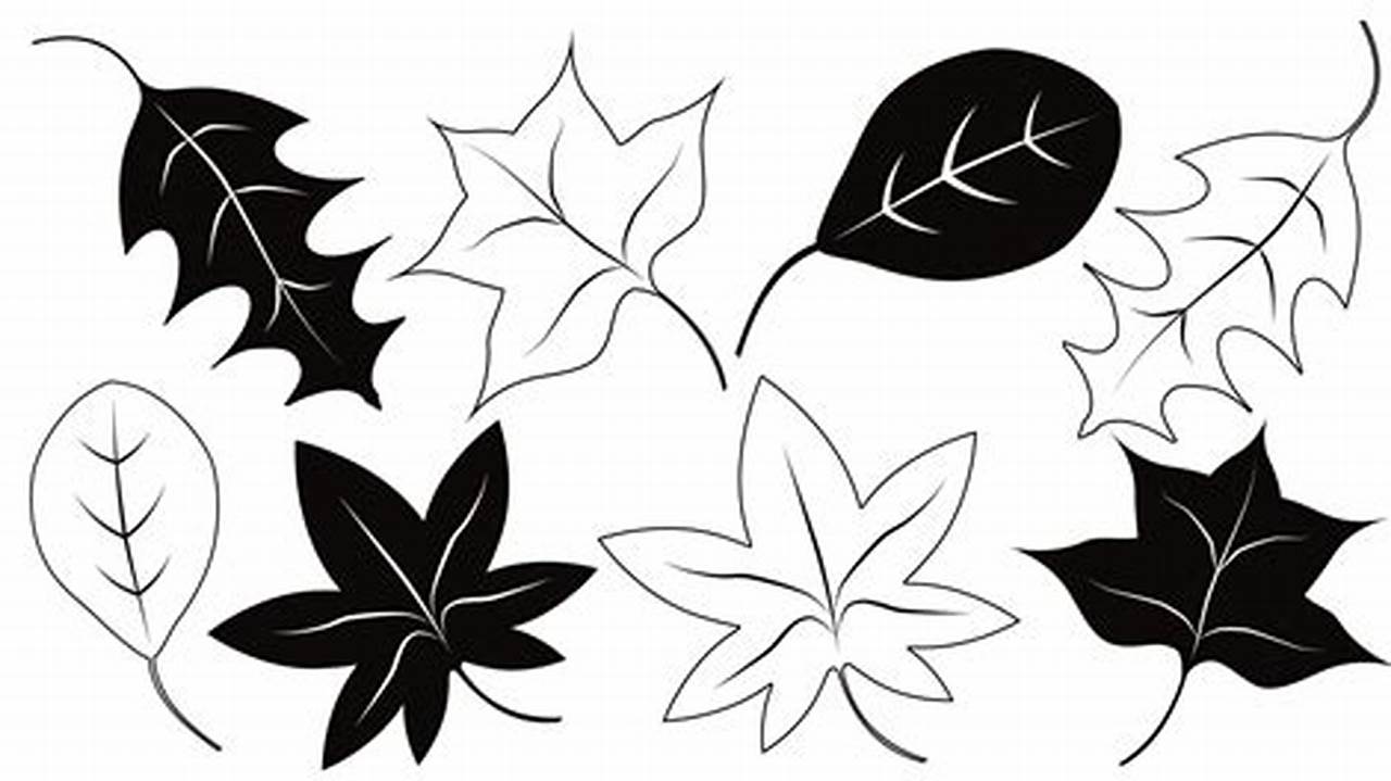 Fall Leaf Clip Art in Black and White: Uncover Hidden Treasures for Your Creative Projects