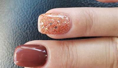 Fall Nail Color With Accent Nail