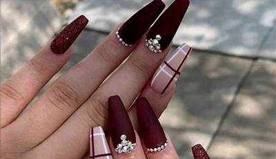 Fall Nails With Coffin Shape