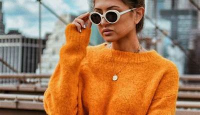 Fall Outfits Orange Sweater