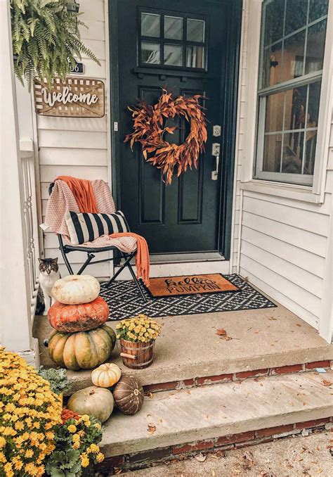 Fall Porch Decorating Cozy Blankets