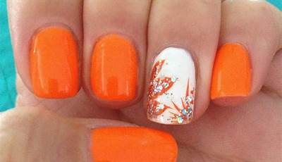 Fall Season Nails Colors Orange