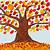 fall tree finger painting