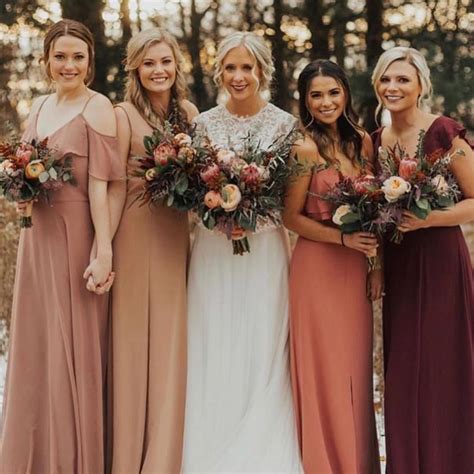 7 bridesmaid dress colours for autumn wedding 1000 Rose