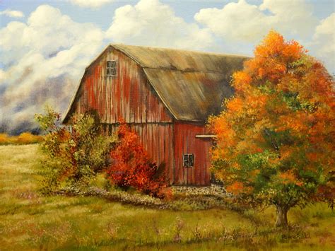 fall barn paintings