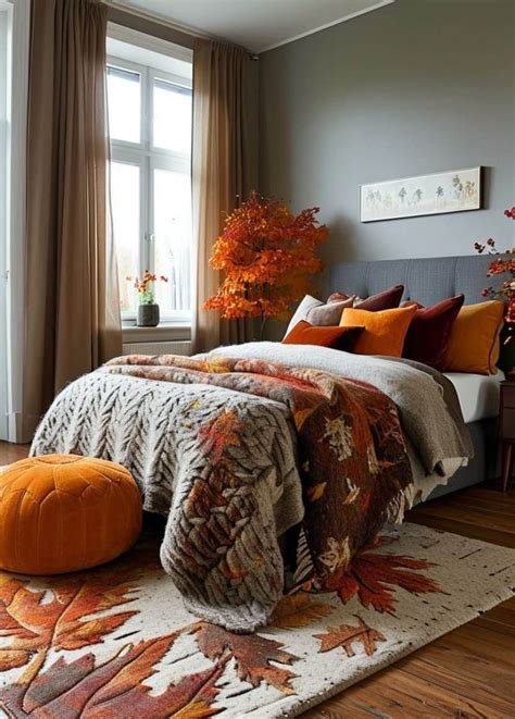 Fall bedroom accents