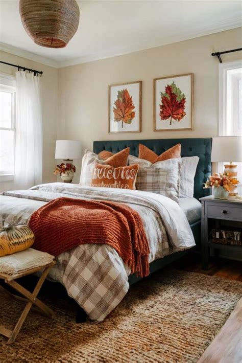 Fall bedroom plaid