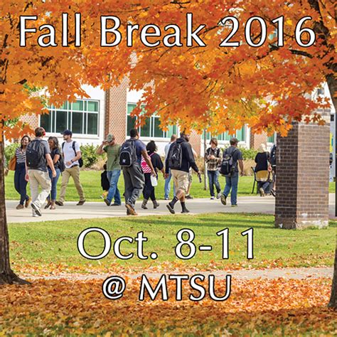 fall break mtsu
