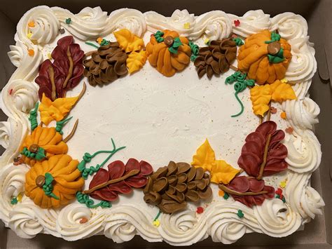 Fall Color Sheet Cake