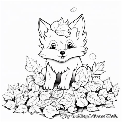 fall coloring pages fox printable template
