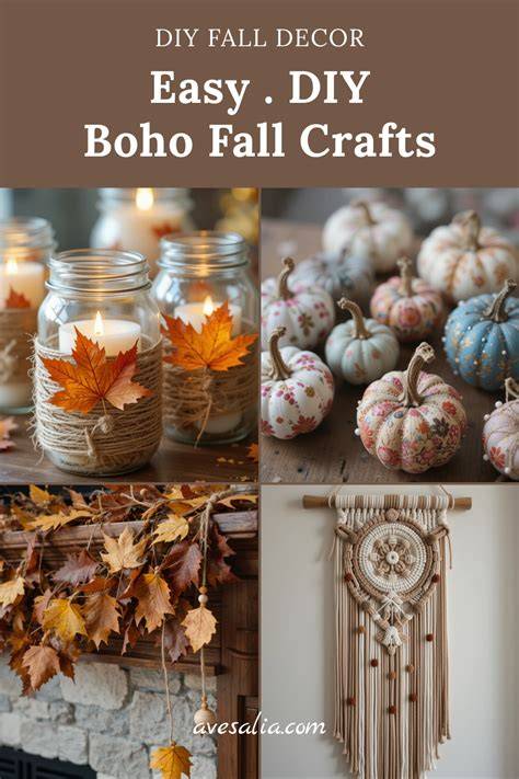 fall decor crafts boho theme