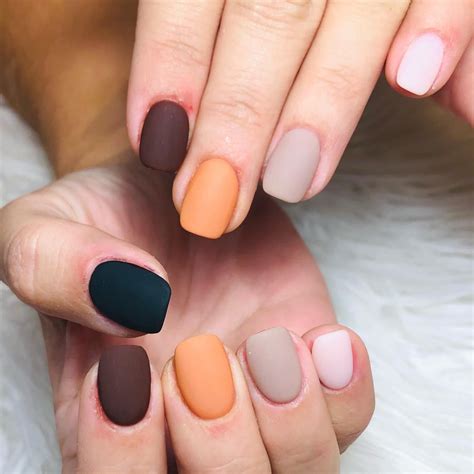 Fall Gradient Nails Matte