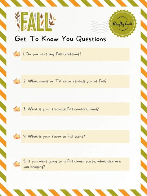 Fall Ice Breakers For Work