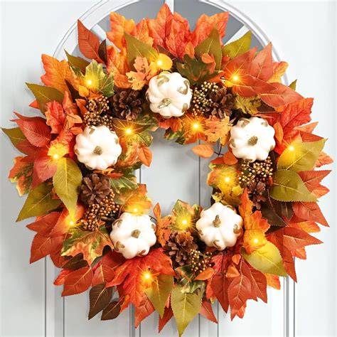 Fall Lighted Wreaths