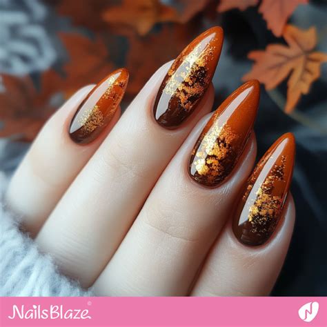 Fall Nails Red Orange Brown