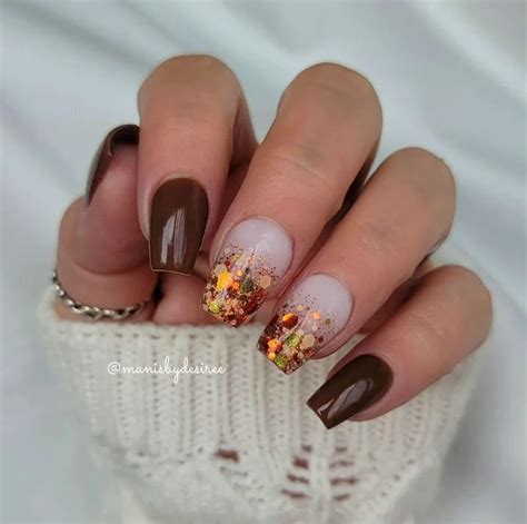 Fall Neutral Nails Dip Powder