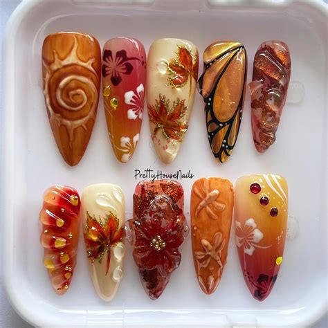 fall press on nails