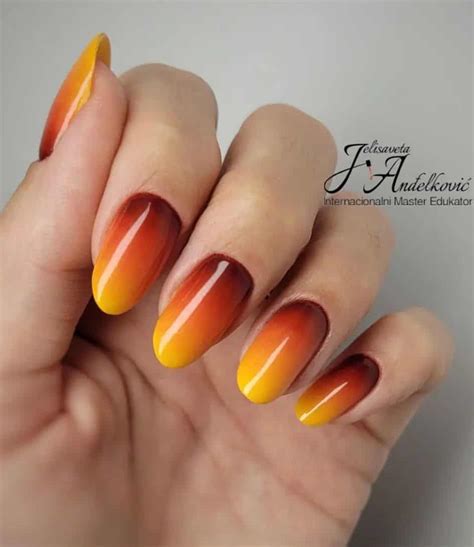 Fall Reverse Ombre Nails