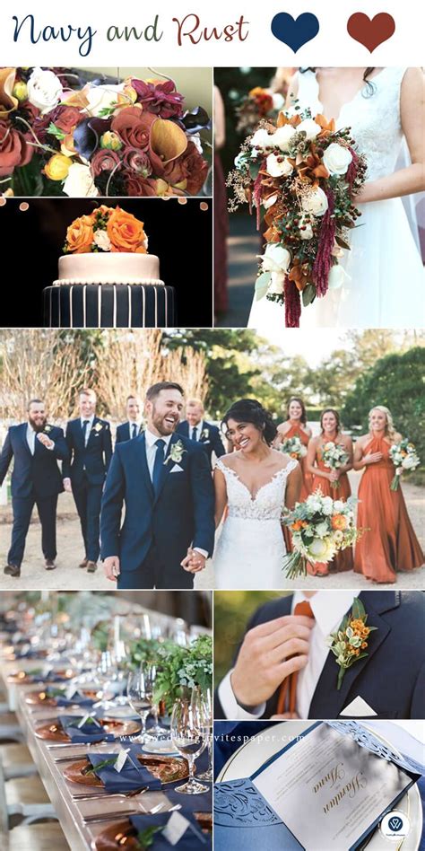 Fall Wedding Decor With Navy