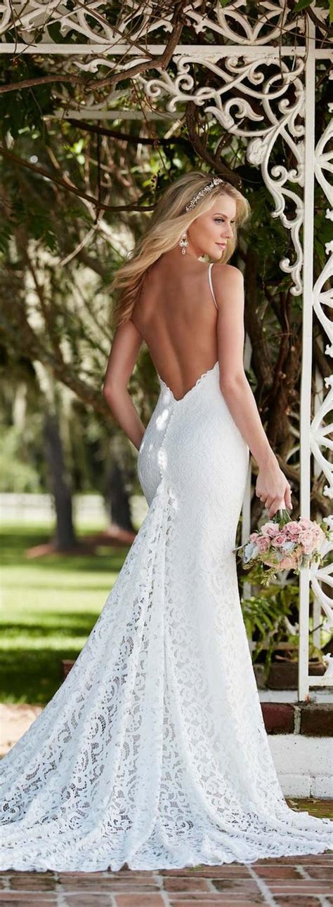 Fall Wedding Dress Open Back