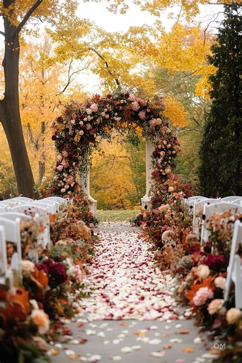 Fall Wedding Outside Receptions