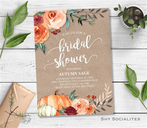 30+ Fall Wedding Shower Invitations