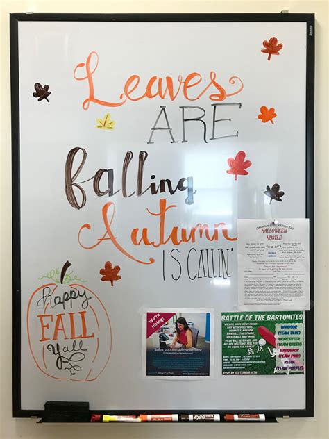 fall whiteboard ideas