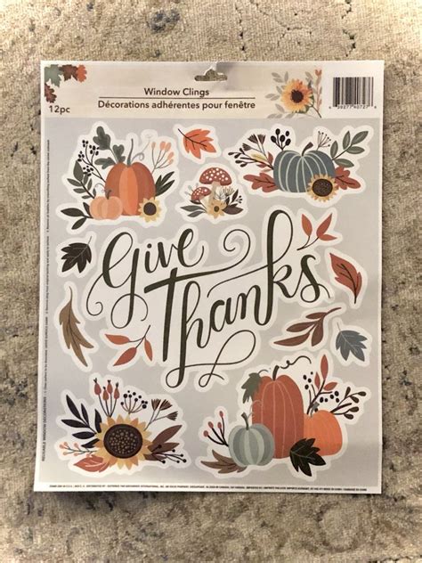 Fall Window Clings Dollar Tree