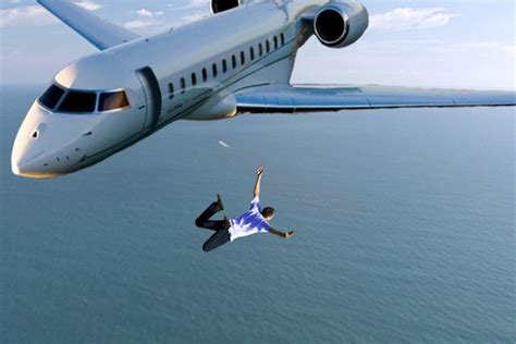 falling from an airplane