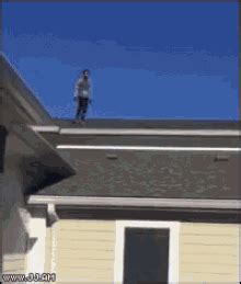 falling through roof gif