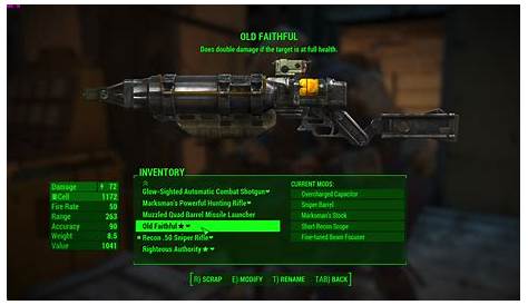 Список ID Предметов, Оружия, Материалов и Брони в Fallout 4 Гайд