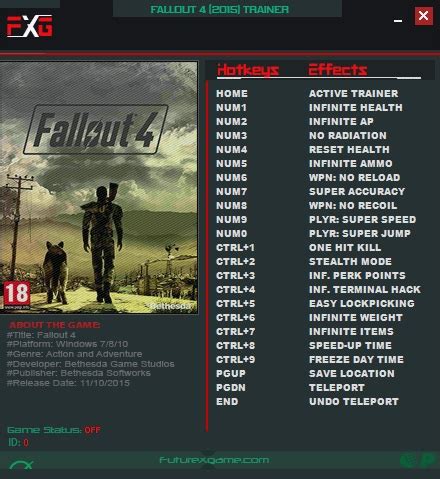 fallout 4 1.10.163 trainer