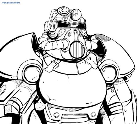 Fallout 4 Coloring Pages Printable