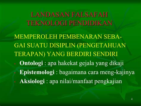 PPT LANDASAN FALSAFAH TEKNOLOGI PENDIDIKAN PowerPoint Presentation