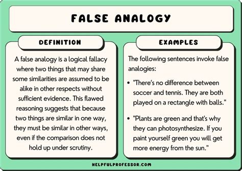 false analogy fallacy definition and examples
