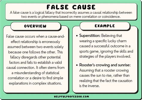 false cause fallacy examples sentences