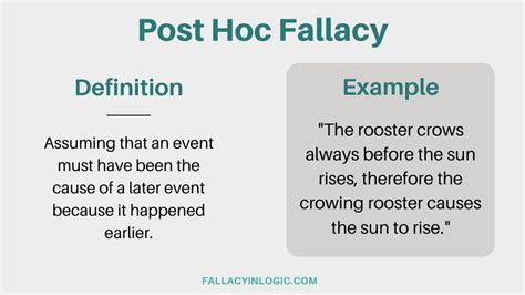 false cause post hoc fallacy examples