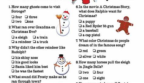 Family Christmas Picture Quiz