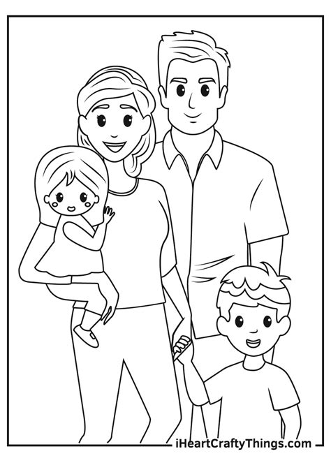 Family Coloring Pages For Preschoolers
