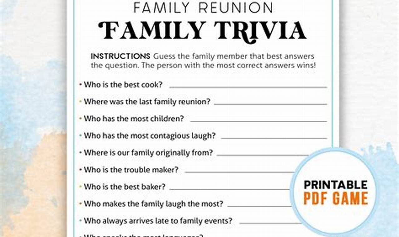 How to Craft Engaging Family Reunion Trivia Game Questions