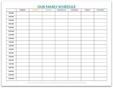 14+ Family Schedule Templates Word, PDF Free & Premium Templates