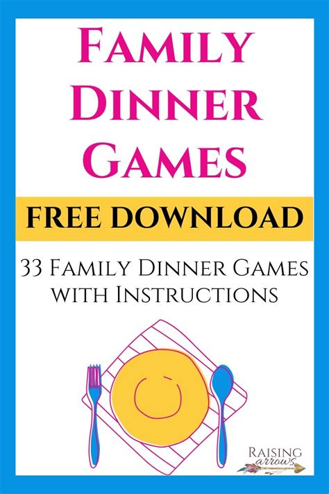 family dinner table games