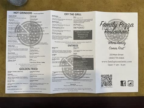 family pizza niantic ct menu