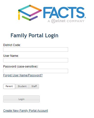 family portal login sbp