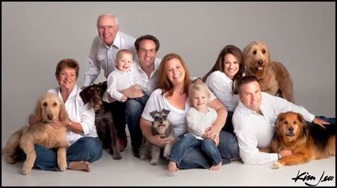 family portrait with dog