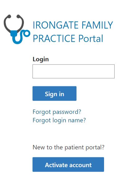 family practice portal login page