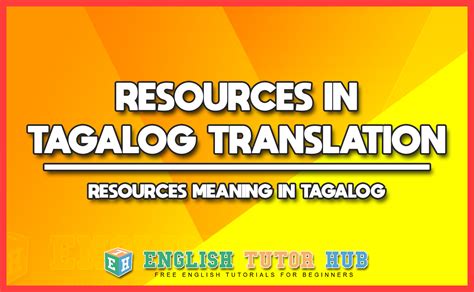 family resources meaning tagalog