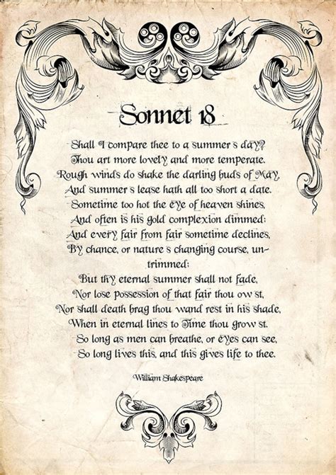 famous shakespeare sonnets 18