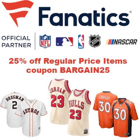 fanatics sports apparel coupon code