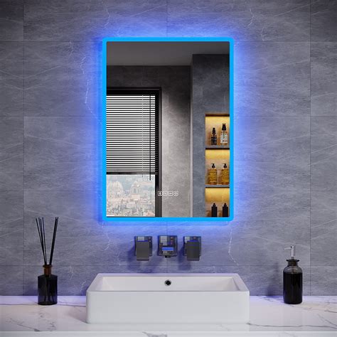 Fancy Bathroom Mirrors Blue